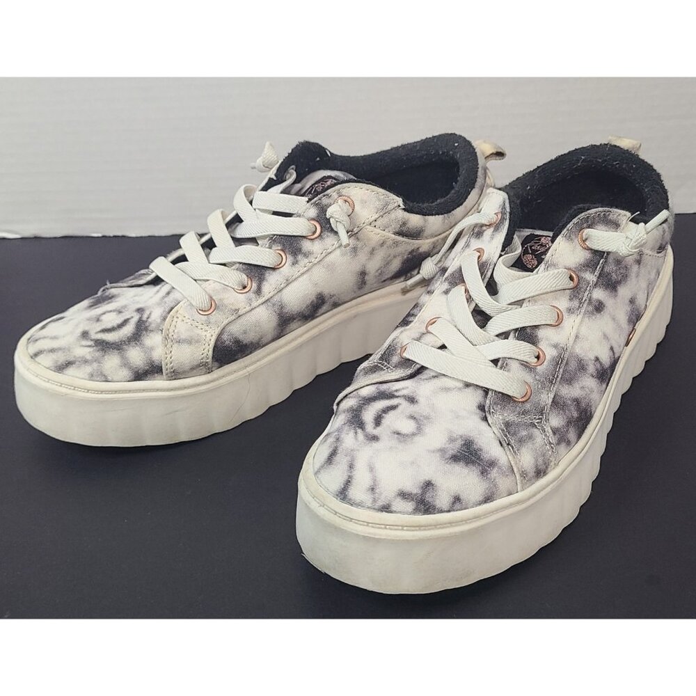 Roxy Sheilahh Black White Tie Dye Low Top Sneakers Size US 7.5